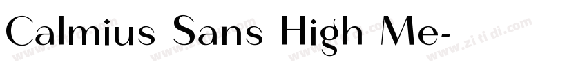 Calmius Sans High Me字体转换